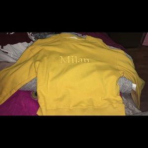 New yellow sweater